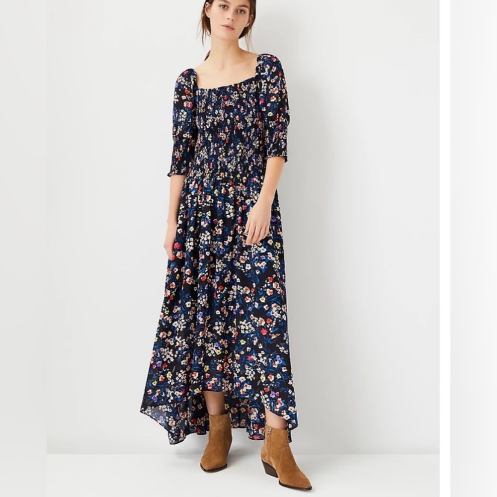 Brand new Ann Taylor Floral Smocked Maxi Dress